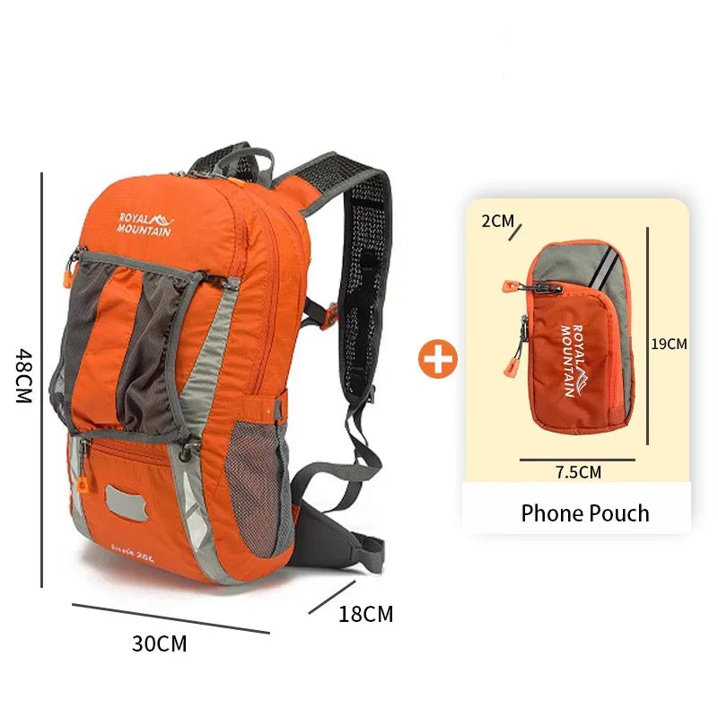 Royal Mountain Cycling Hiking 25L Outdoor Sports Bapa Floating Double oulder Bag with Rain Cover Profional Mountain