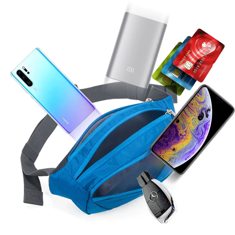 New Large Capaci Waist Bag Unisex Outdoor Sports Crossbody Chest Bag Mobile Phone Wallet for Men Women And Students