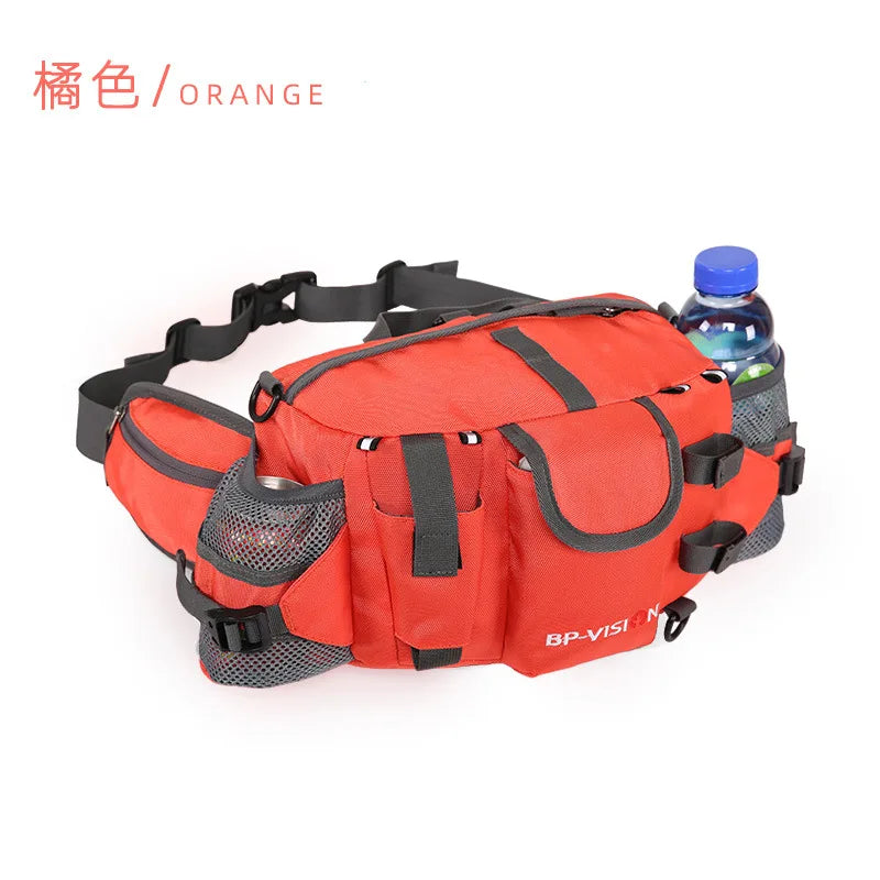 Waist Pack Bag with Shoulder Strips Hiking Camping Climbing Cycling Tactical Storage Lumbar Bag for Hunting Ski Fishing Fitness