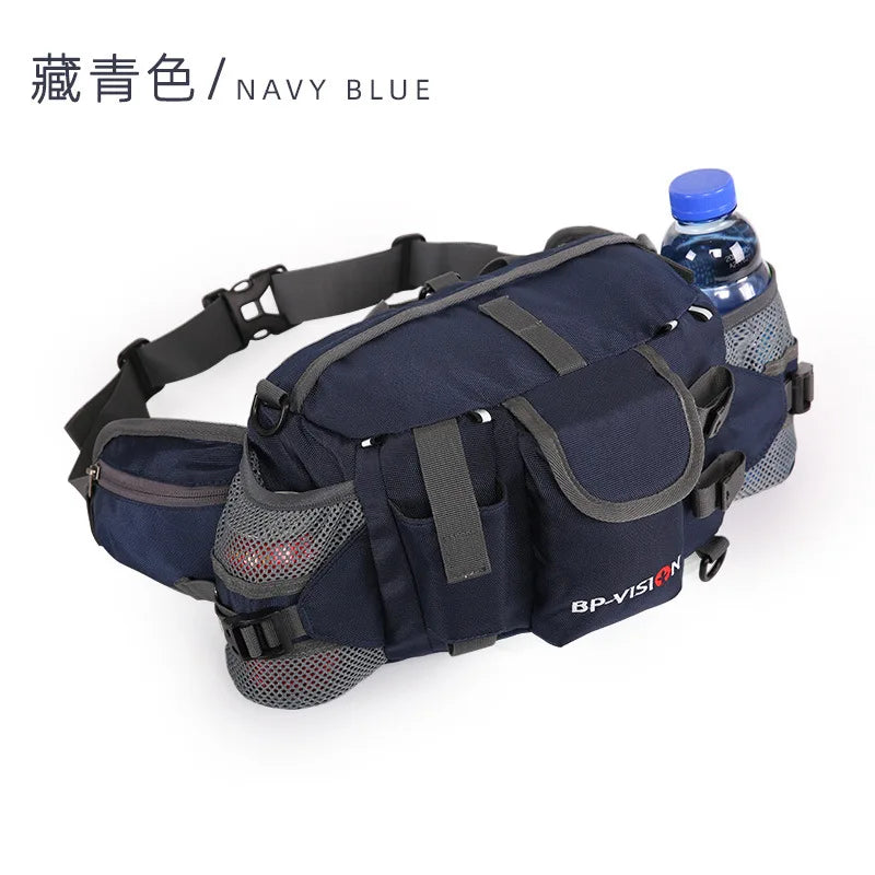 Waist Pack Bag with Shoulder Strips Hiking Camping Climbing Cycling Tactical Storage Lumbar Bag for Hunting Ski Fishing Fitness