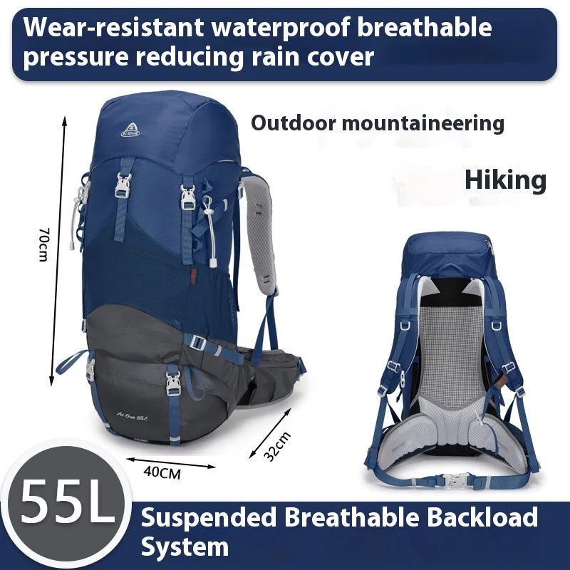 New Design 50l Hiking Backpack Expandable Large Capacity External Frame Bag Pack Rucksack Camping Hiking Backpack