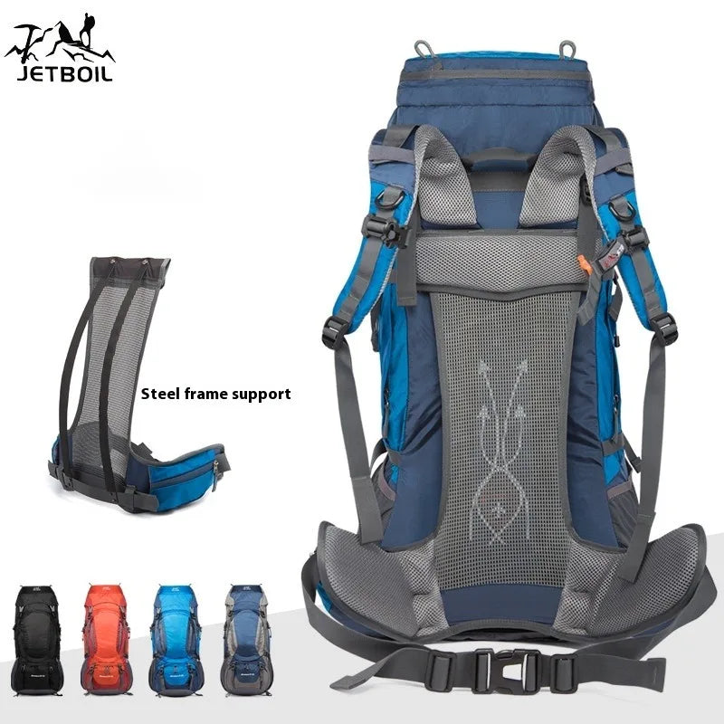 80L mountaineering backpack Outdoor Camping Backpack large capacity leisure fashion men's and women's backpack