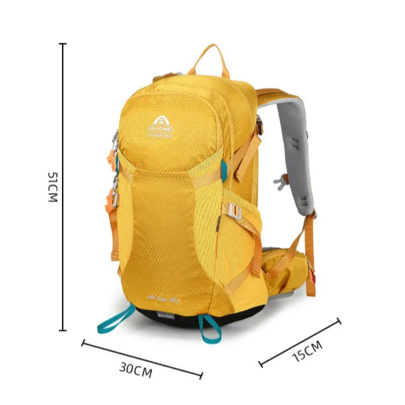 Classic Design Outdoor Backpack 25L Water Resistant Nylon External Frame Backpacking Camping Travelling Hiking Backpack