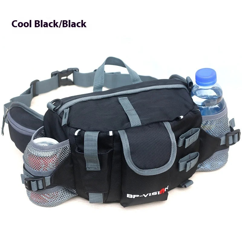 Waist Pack Bag with Shoulder Strips Hiking Camping Climbing Cycling Tactical Storage Lumbar Bag for Hunting Ski Fishing Fitness