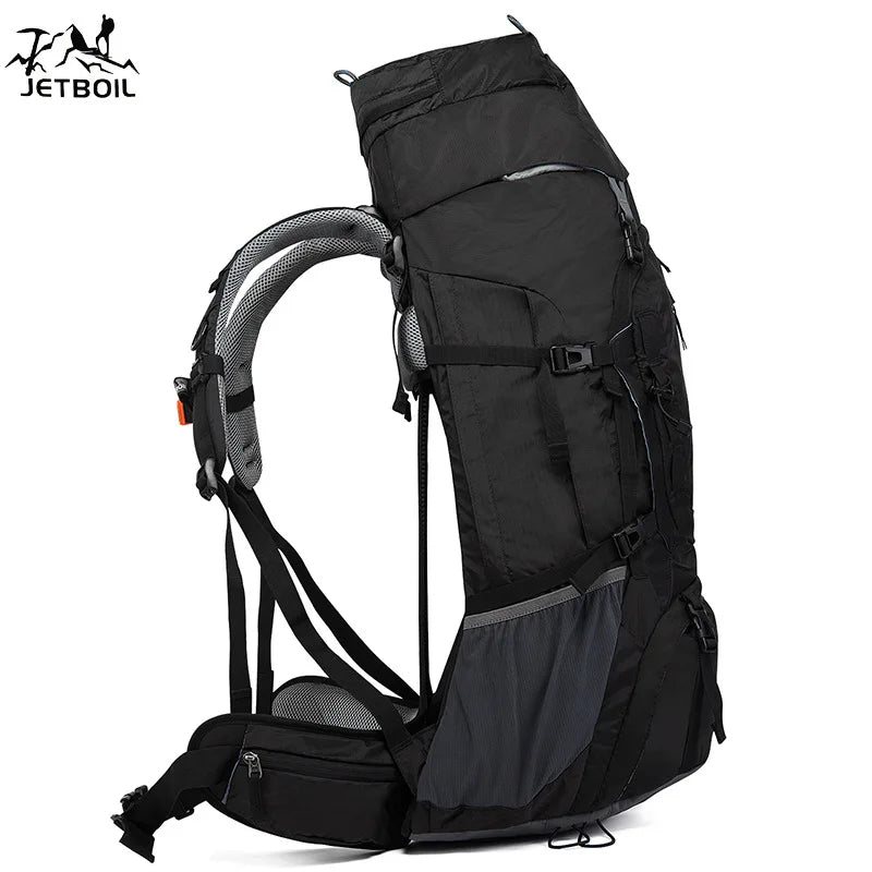 Waterproof Nylon Bag Camping Travel Backpack With Rain Cover Outdoor Hiking Mountaineering Men Shoulder Climbing Traveling Bags