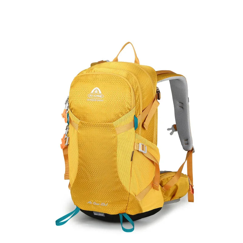 Classic Design Outdoor Backpack 25L Water Resistant Nylon External Frame Backpacking Camping Travelling Hiking Backpack
