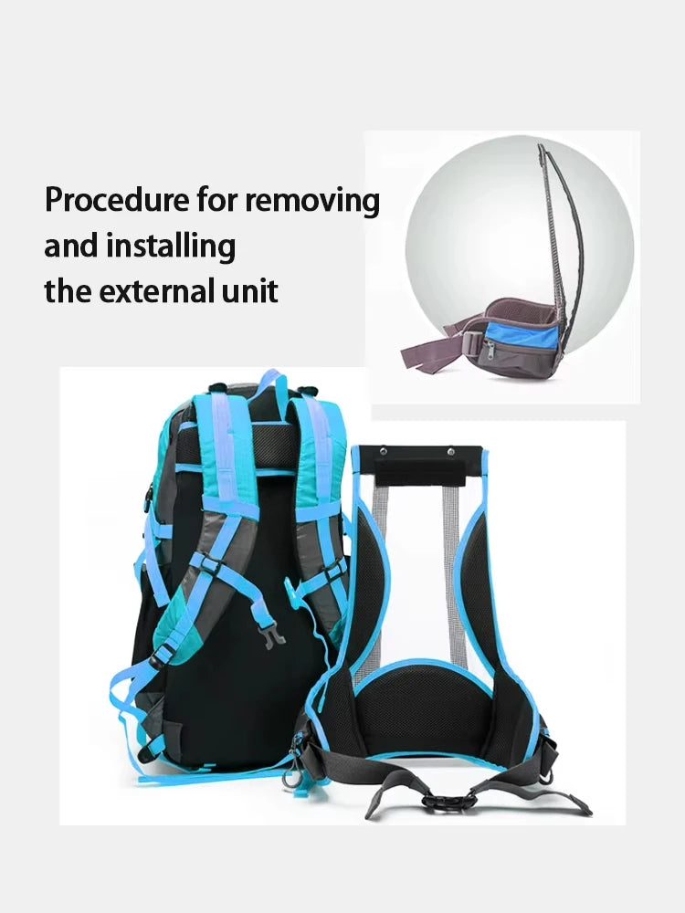 Travel Backpack Camping Men Large Multifunctional Tourist Rucksack Nylon Waterproof Outdoor Sports Climbing Mountaineering Bag