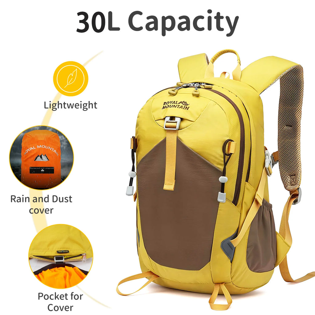 30L Outdoor Hiking Backpack Sports Lightweight Waterproof Climbing Camping Travel Nylon Rucksack Cycling Running Pack Bag