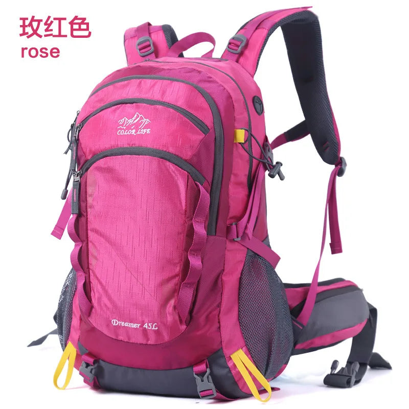 Outdoor Sports Short Distance Trip Backpack Mountaineering Duffel Bag Camping Travel Knapsack Climbing Hiking Hydration Rucksack