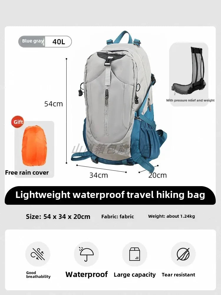 Outdoor mountaineering backpack lightweight backpack new professional lightweight large capacity travel waterproof