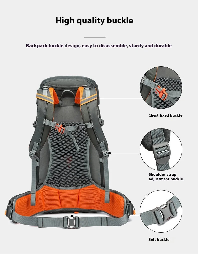 35L Camping Backpack Travel Bag For Men Large Capacity Outdoor Sport Trekking Hiking Mountaineering Shoulder Bag with Rain cover