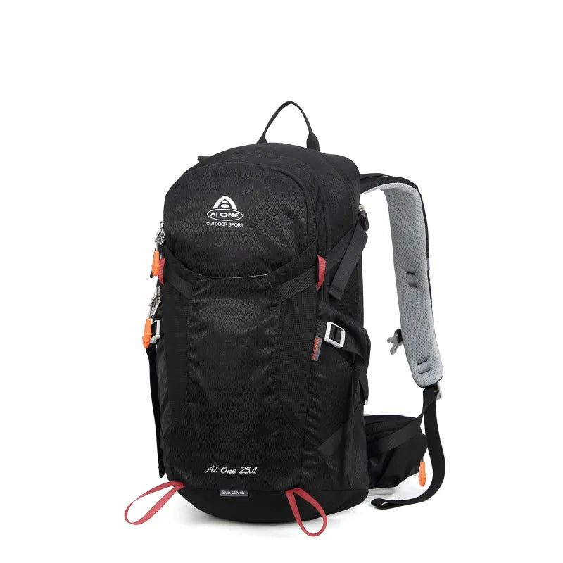 Classic Design Outdoor Backpack 25L Water Resistant Nylon External Frame Backpacking Camping Travelling Hiking Backpack