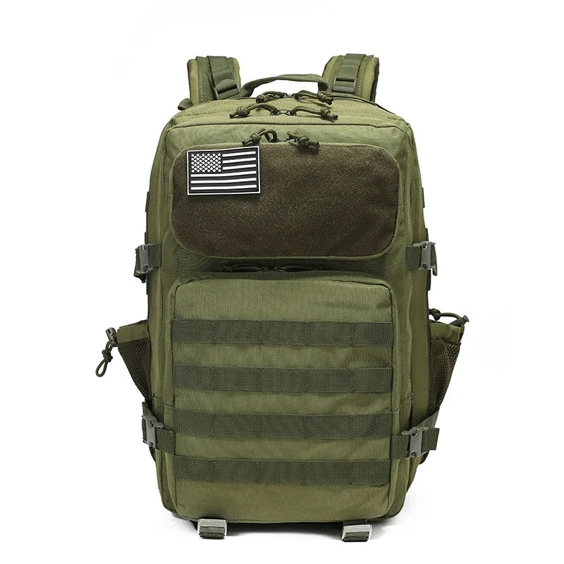 45L Molle Tactical Backpack Bag Hunting MOLLE Backpack GYM For Men EDC Outdoor Hiking Survival Rucksack Witch Bottle Holder