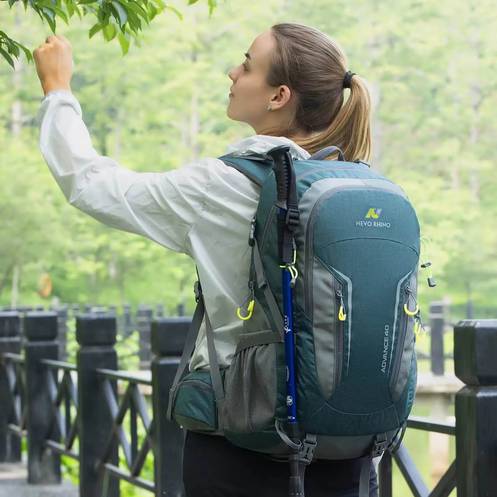 40L Lightweight Multifunction Hiking Backpack Nylon Fabric Camping Bag Outdoor Sports Backpack With Rain Cover