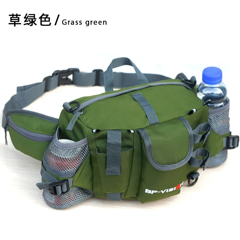 Waist Pack Bag with Shoulder Strips Hiking Camping Climbing Cycling Tactical Storage Lumbar Bag for Hunting Ski Fishing Fitness