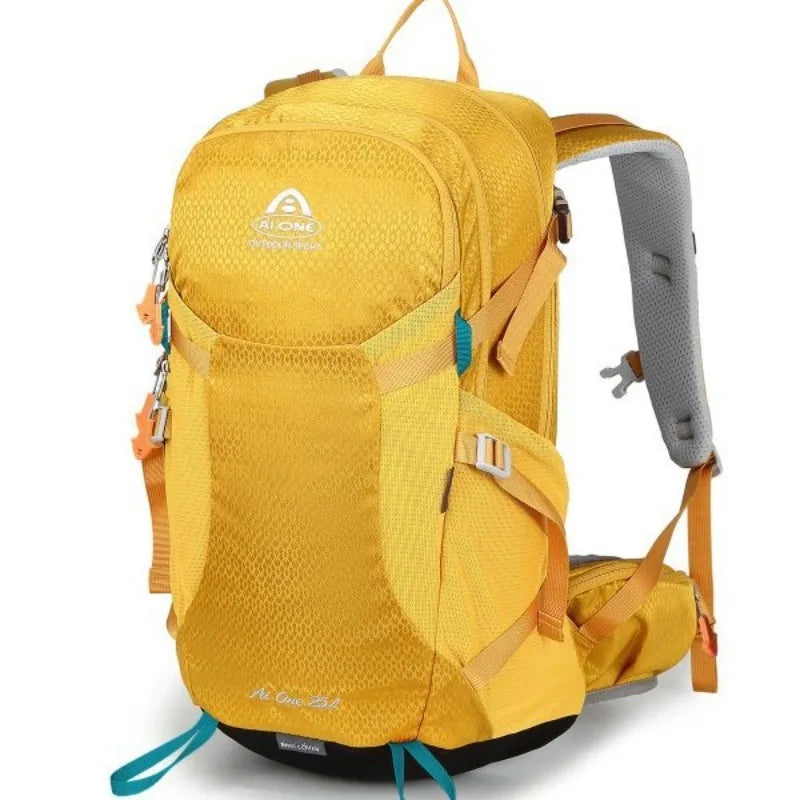 Classic Design Outdoor Backpack 25L Water Resistant Nylon External Frame Backpacking Camping Travelling Hiking Backpack