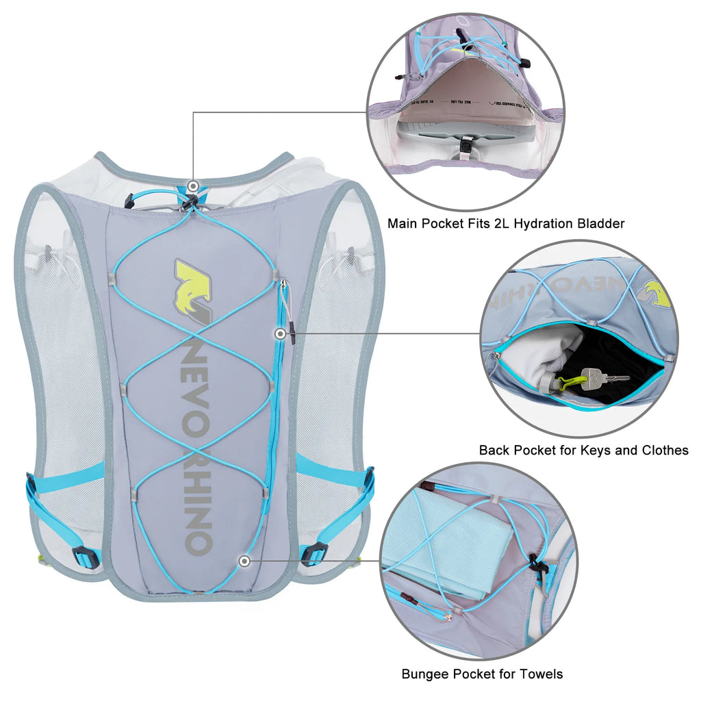 Nevo Rhino Marathon Outdoor Cross Country Running Professional Backpack Men's and Women's Lightweight Running Bags