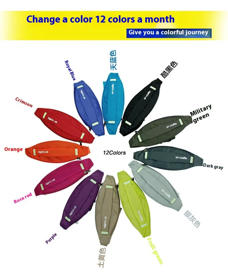 Women Large Capacity Sports Crossbody Bag Fashion and Slim Fitness Waist Bag for Men Multi-function Casual Crossbody Bag