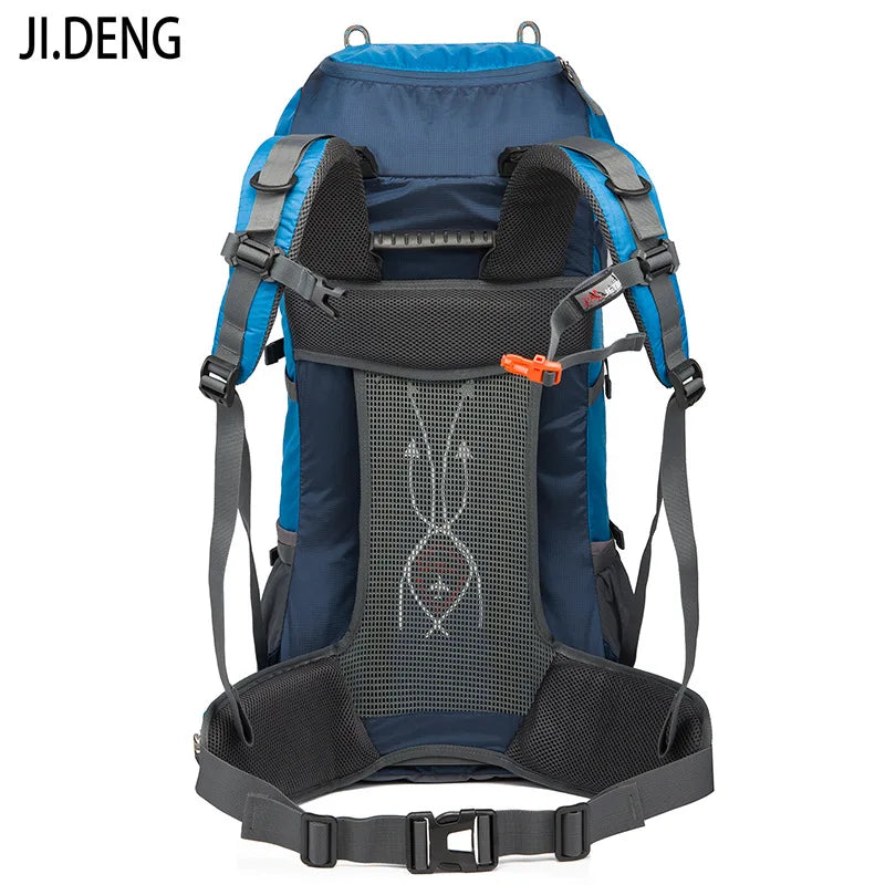 55L high capacity mountaineering bag hiking camping long distance travel outdoor backpack men's and women's sports