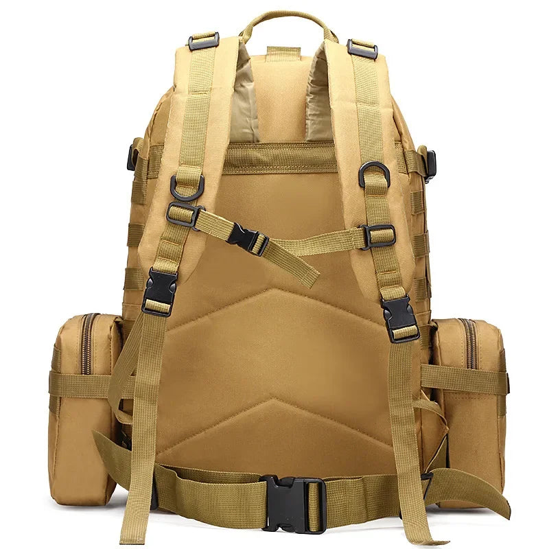 50L Tactical Backpack Outdoor Camping hiking Backpack Large Capacity Storage Combination Rucksacks 4 in 1 Backpack
