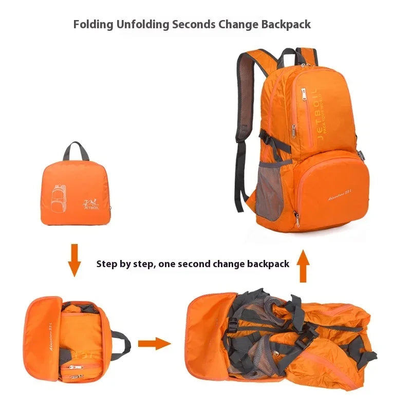 Climbing Backpack Lightweight Outdoor Waterproof Hiking Bags Portable Fold Ultralight Travel Camping Mountaineering Backpacks