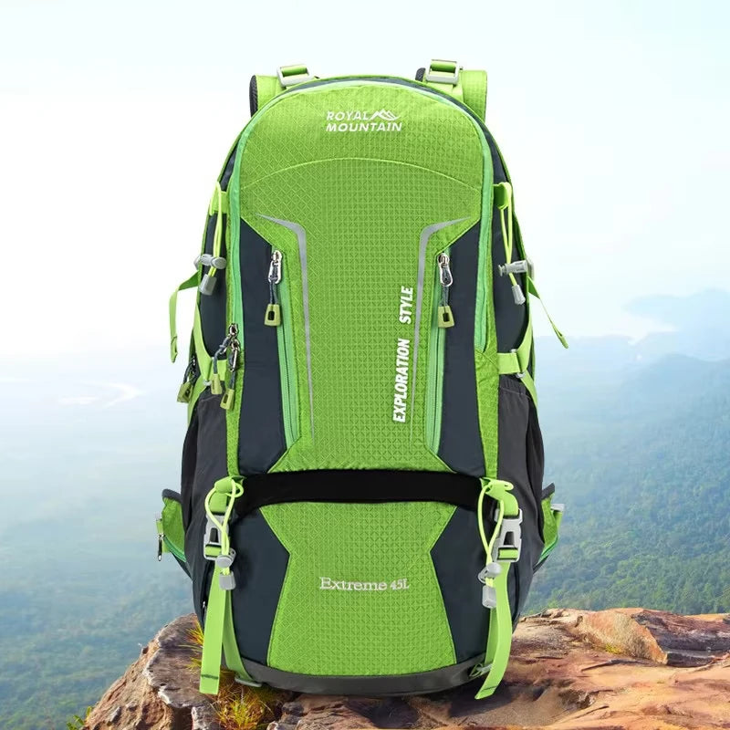 45L Outdoor Climbing Backpack Suspension Large Capacity Camping Travel Multi-functional Waterproof Lightweight Shoulder Backpack