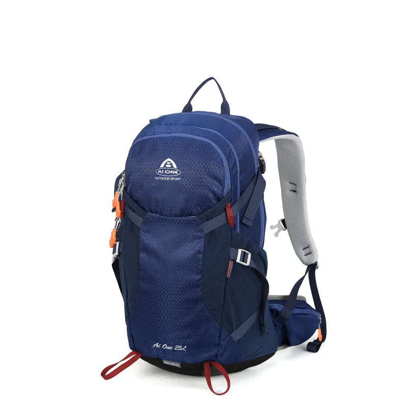 Classic Design Outdoor Backpack 25L Water Resistant Nylon External Frame Backpacking Camping Travelling Hiking Backpack