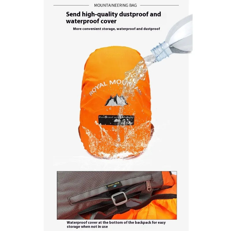 Classic Outdoor Climbing Backpack Travel Hiking Camping Bag Nylon Waterproof Mountaineering Sport Shoulder Rucksack Men Women