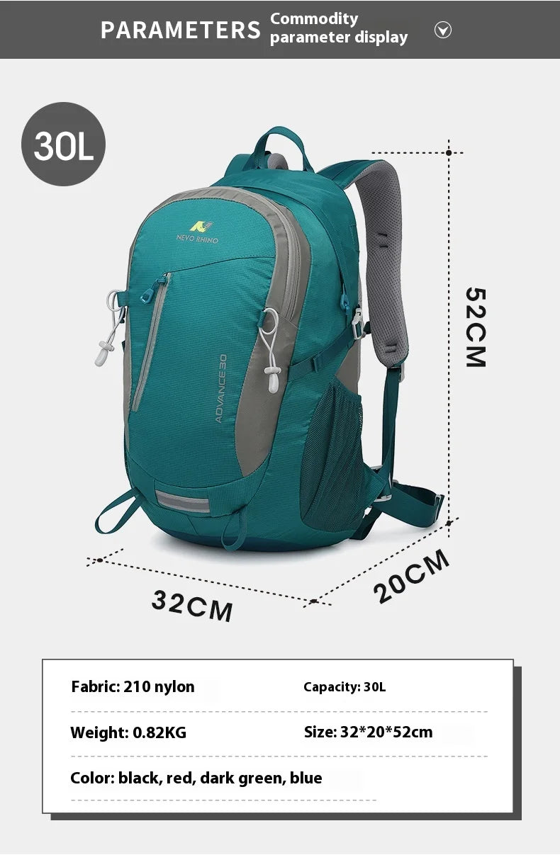 30L Nylon Waterproof Travel Backpack Quality Large Capacity Climbing Bags Outdoor Hiking Sport School Bag Backpack for Women Men
