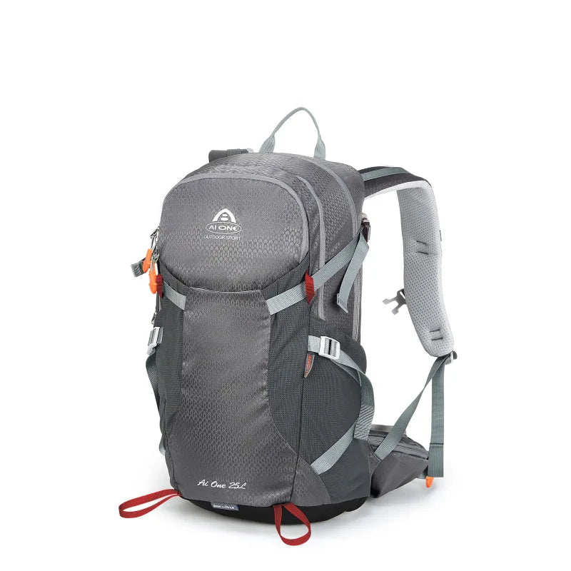 Classic Design Outdoor Backpack 25L Water Resistant Nylon External Frame Backpacking Camping Travelling Hiking Backpack