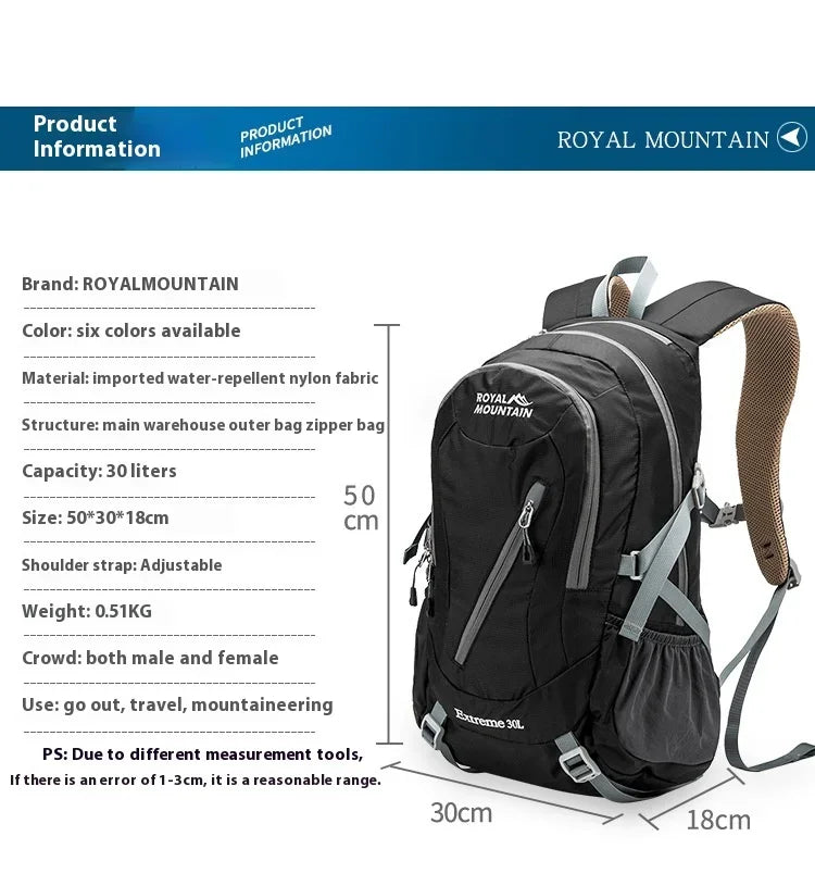Outdoor Mountaineering Bag for Men and Women Large Capacity Backpack for Sports, Outdoor Leisure Travel, Tourism Backpack