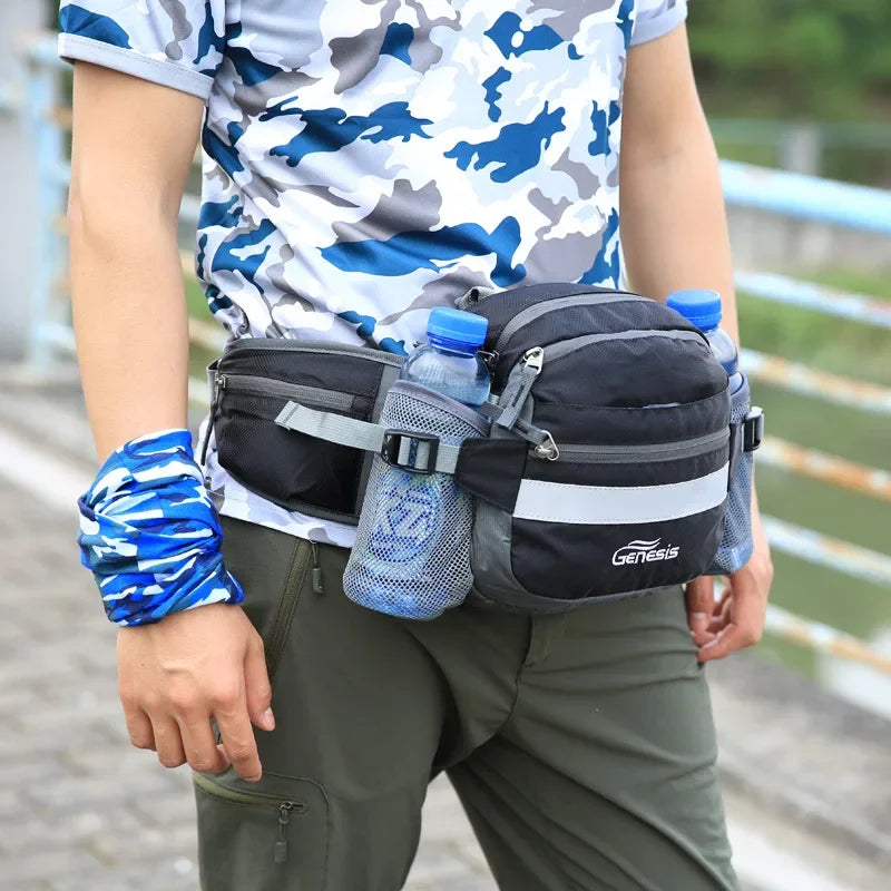 Bike Riding Cycling Running Fishing Hiking Waist Bag Fanny Pack Outdoor Belt Kettle Pouch Gym Sport Fitness Water Bottle Pocket