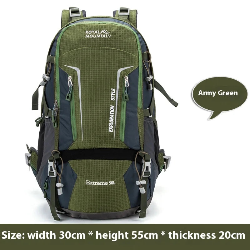 45L Outdoor Climbing Backpack Suspension Large Capacity Camping Travel Multi-functional Waterproof Lightweight Shoulder Backpack