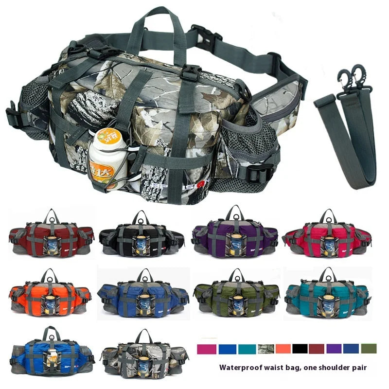 Hiking Waist Bag Outdoor Cycling Waterproof Backpack Reflective Strip Sports Fanny Pack Camping Nylon Hunting Accessor