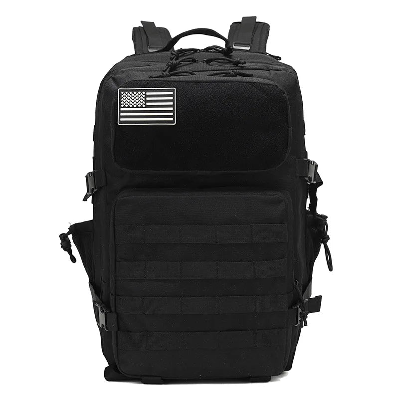 45L Molle Tactical Backpack Bag Hunting MOLLE Backpack GYM For Men EDC Outdoor Hiking Survival Rucksack Witch Bottle Holder