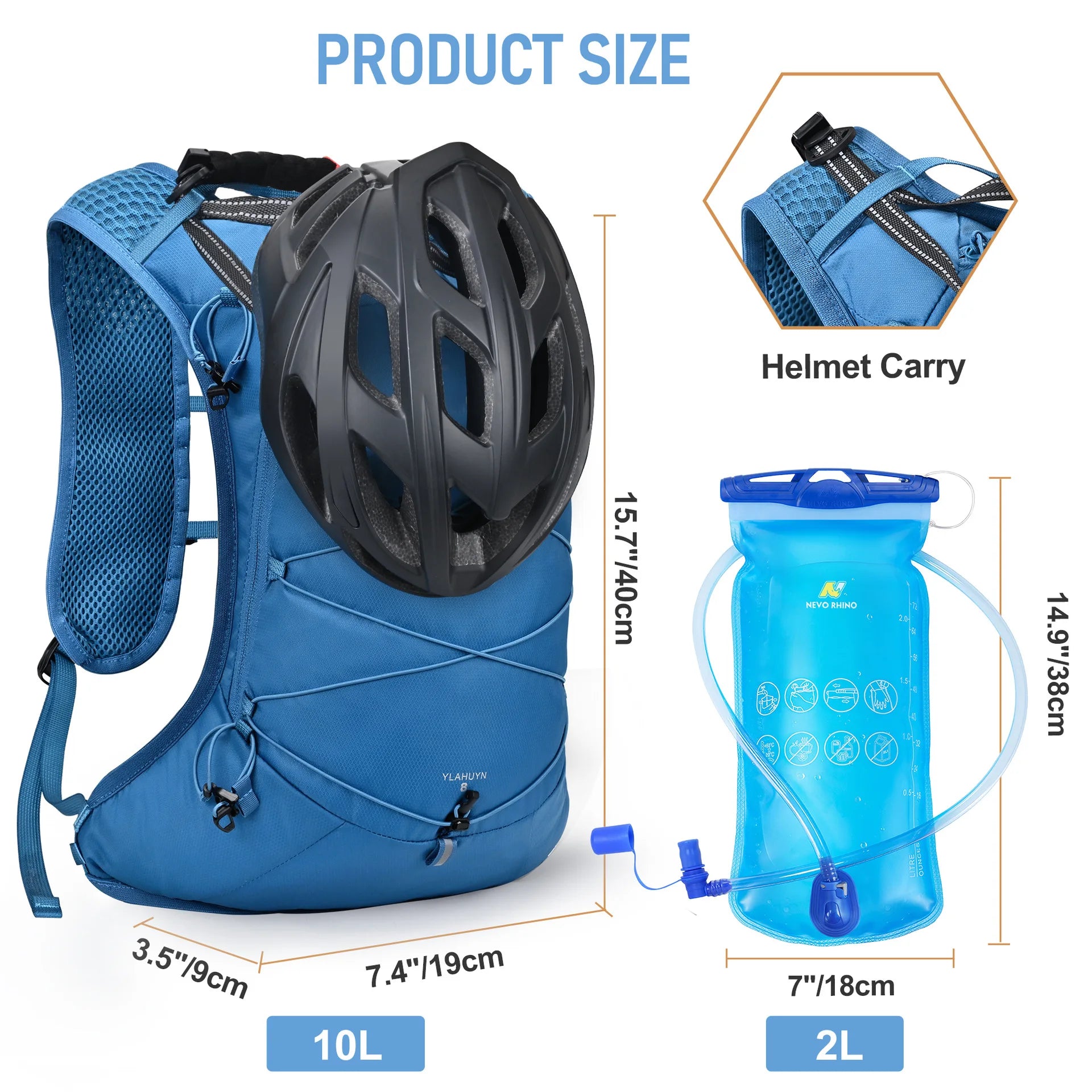 Hiking Backpack Waterproof Lightweight Travel Backpacks for Men Women Packable Sports Backpack with Water Bladder for Camping