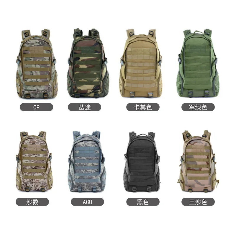 Military Tactical Backpack 900D Oxford Men's Outdoor Camping Mountaineering Water Release Sports Backpack Hunting Molle Bag