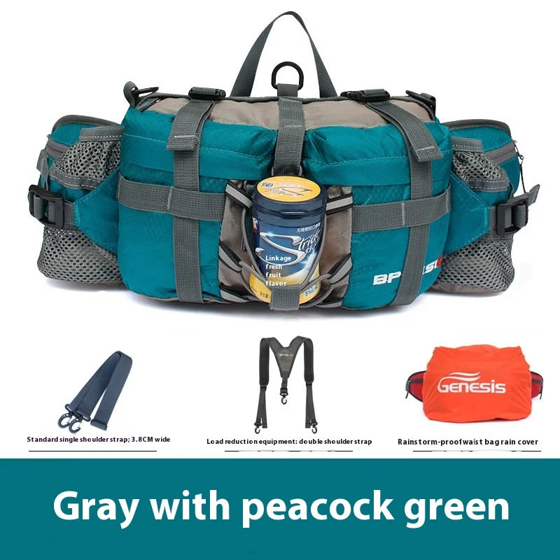 Hiking Waist Bag Outdoor Cycling Waterproof Backpack Reflective Strip Sports Fanny Pack Camping Nylon Hunting Accessor