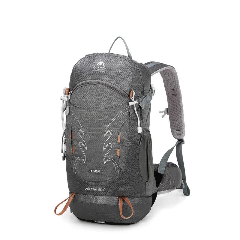 Aione Lightweight Outdoor Hiking Backpack Men Women's 30L Travel Durable Nylon Shoulder Bag Camping Trekking Water Bottle Pouch