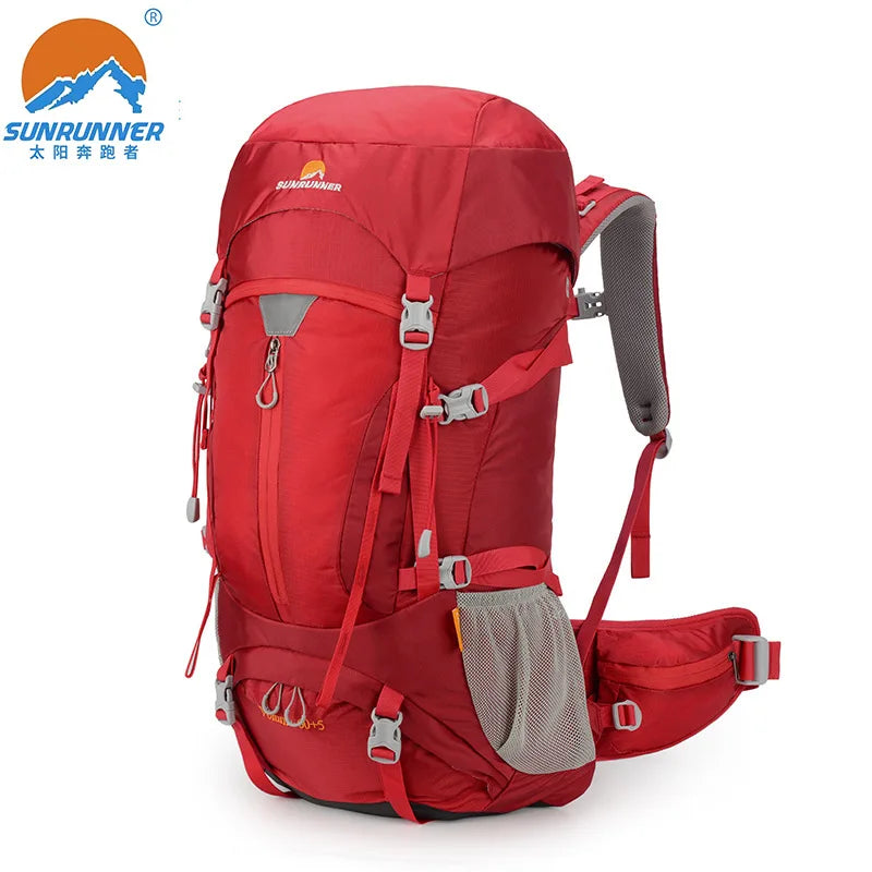 60+5L Camping Backpack Men's Travel Bag Climbing Rucksack Large Hiking Storage Pack Outdoor Mountaineering Sports Shoulder Bags