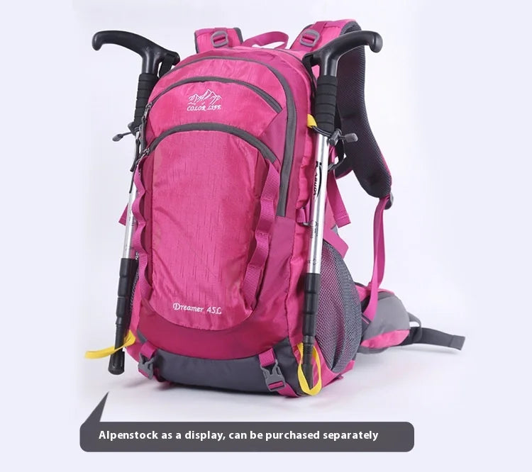 Outdoor Sports Short Distance Trip Backpack Mountaineering Duffel Bag Camping Travel Knapsack Climbing Hiking Hydration Rucksack