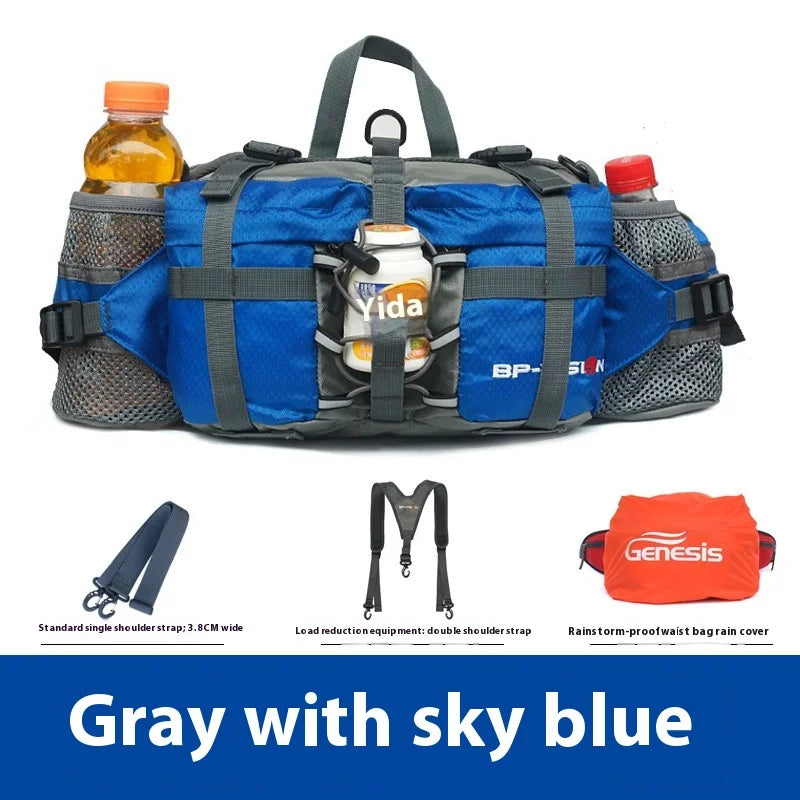 Hiking Waist Bag Outdoor Cycling Waterproof Backpack Reflective Strip Sports Fanny Pack Camping Nylon Hunting Accessor