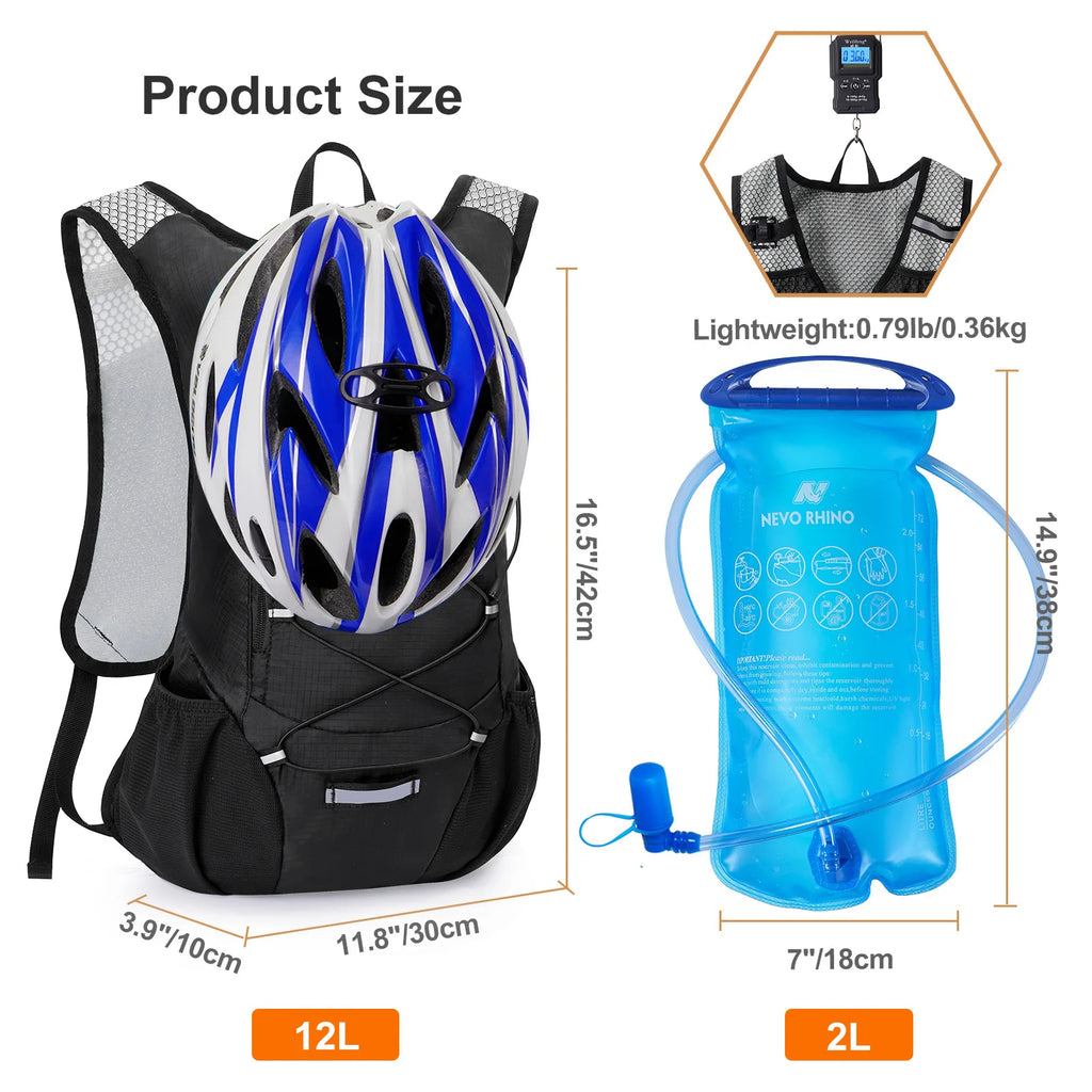 1PC Hydration Pack Lightweight Hydration Water Backpack, Running Backpack Hydropack Hydro with 2L Water Bladder for Cycling
