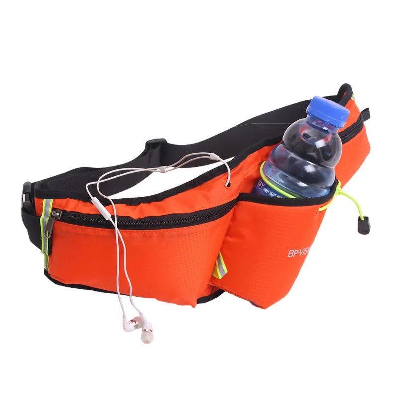 Unisex Sports Water Bottle Hip Waist Pack Waterproof Running Climbing Money Waist Bag Mobile Phone Bag Motorcycle Fanny Pack