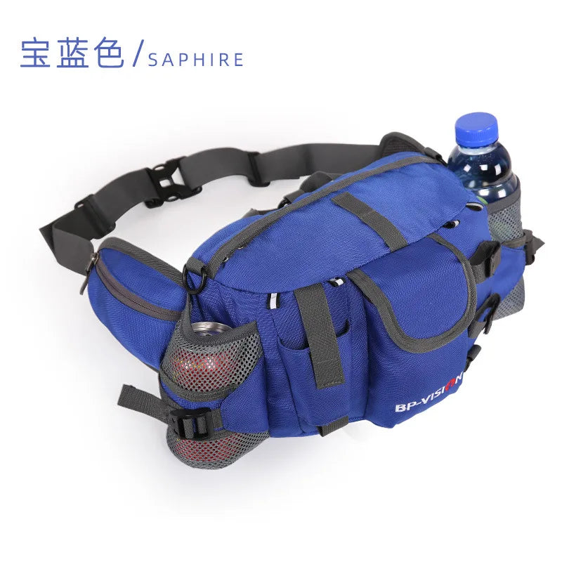 Waist Pack Bag with Shoulder Strips Hiking Camping Climbing Cycling Tactical Storage Lumbar Bag for Hunting Ski Fishing Fitness