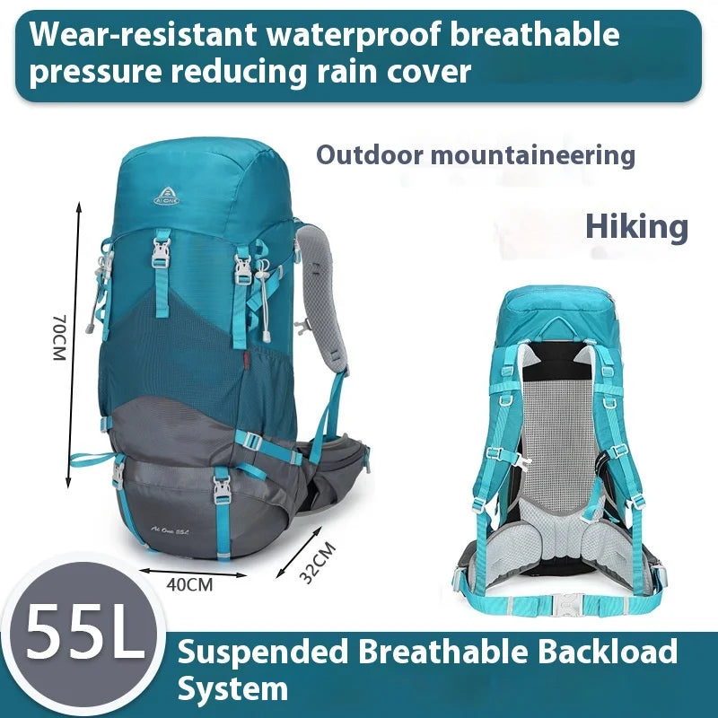 New Design 50l Hiking Backpack Expandable Large Capacity External Frame Bag Pack Rucksack Camping Hiking Backpack