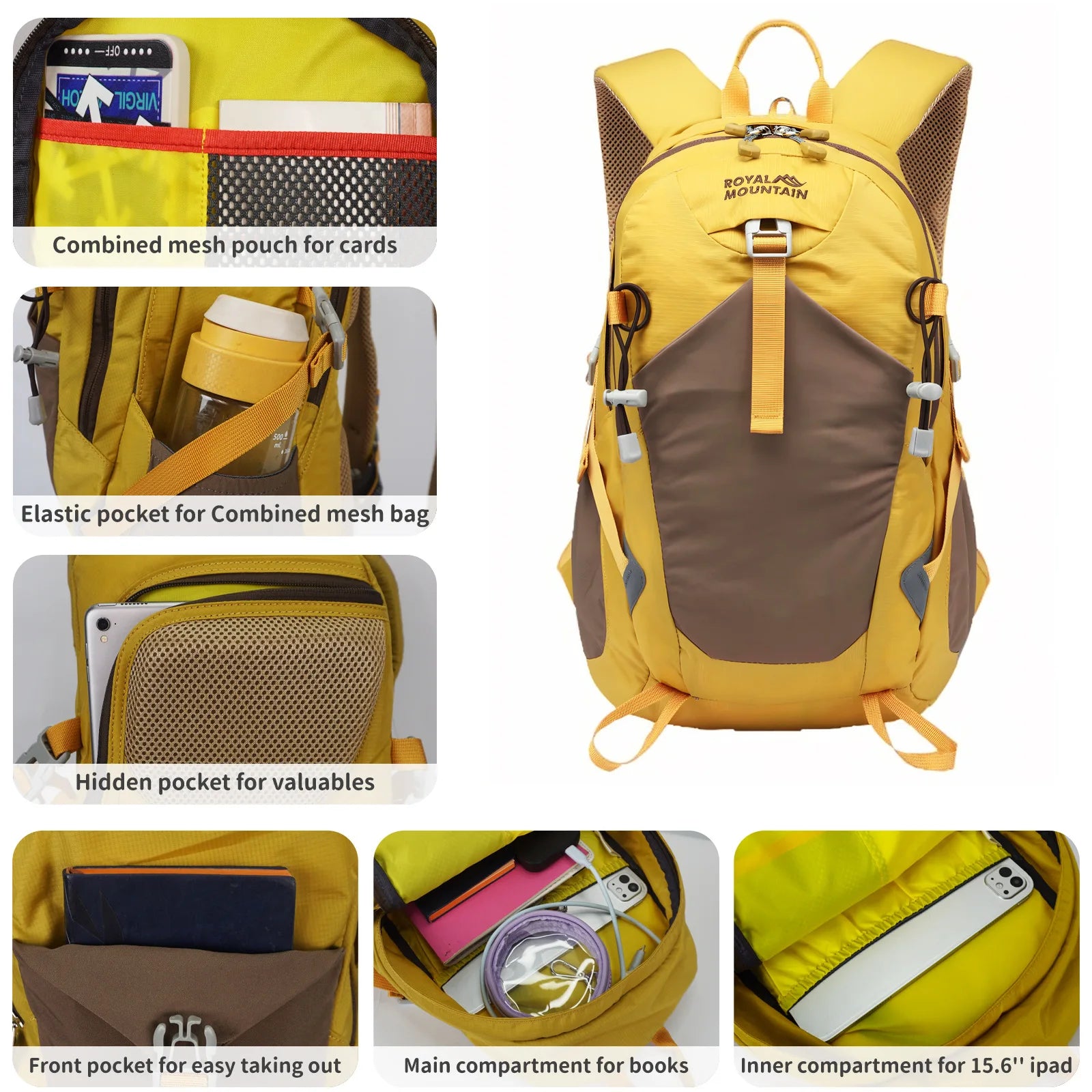 30L Outdoor Hiking Backpack Sports Lightweight Waterproof Climbing Camping Travel Nylon Rucksack Cycling Running Pack Bag