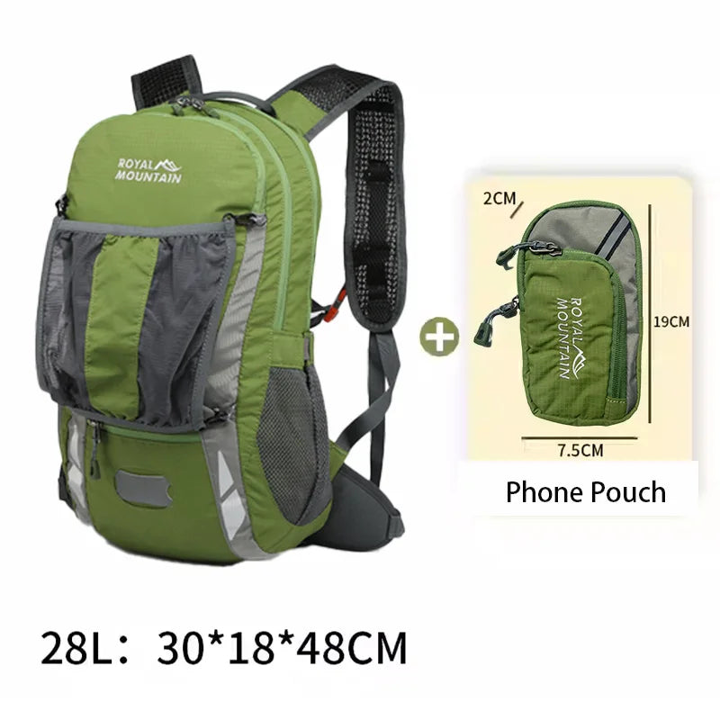 Royal Mountain Cycling Hiking 25L Outdoor Sports Bapa Floating Double oulder Bag with Rain Cover Profional Mountain