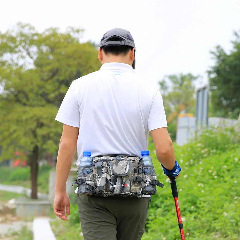 Waist Pack Bag with Shoulder Strips Hiking Camping Climbing Cycling Tactical Storage Lumbar Bag for Hunting Ski Fishing Fitness