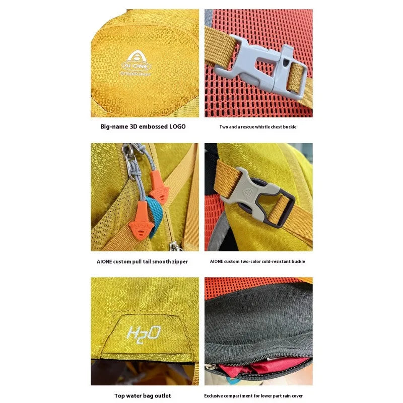 Classic Design Outdoor Backpack 25L Water Resistant Nylon External Frame Backpacking Camping Travelling Hiking Backpack